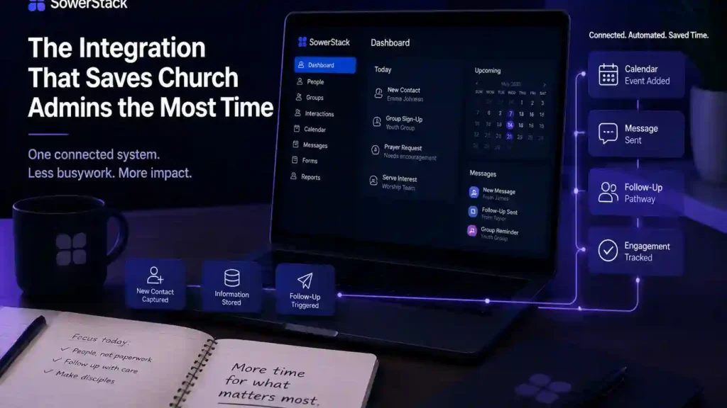 SowerStack featured image for The Integration That Saves Church Admins the Most Time