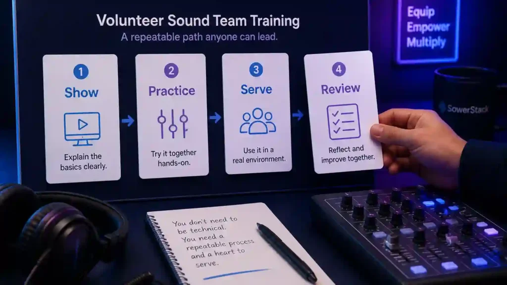 SowerStack featured image for How to train a volunteer sound team even if you are not technical